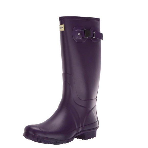HUNTER FIELD BOOTS IN PURPLE - Picture 1 of 6